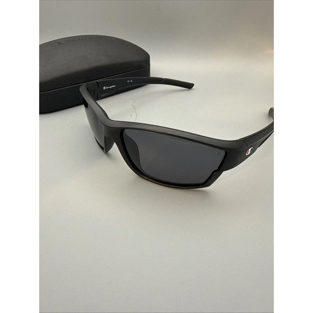 Champion CUTR2023 C01 Black HD Polarized 64-16-137mm Sunglasses & Hard Case MINT